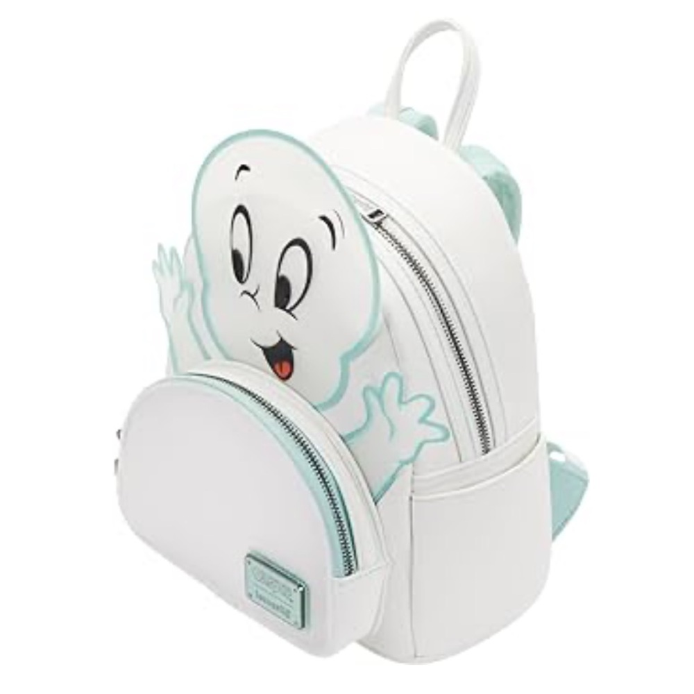 NWT Loungefly Casper Friendly Ghosty Glow In Dark Faux Leather Mini Back Pack - Picture 5 of 12